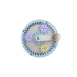 Busy Board Hand Crank Gear, Wooden Miniature Busy Board,Early Teaching Educational DIY