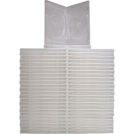 TES Standard Clear,Opaque Quad 4 Disc CD Jewel Case (Does NOT Allow Artwork OR Booklet) … (25 Each)