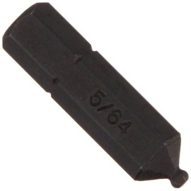 BONDHUS BI5/64 No.11004 Hex Ball Point Bit, 5/64 Inch, Insertion Angle: 0.25 inches (6.35 mm), Total Length: 1.0 inches (25 mm), Black Dyed Processing