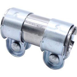 1 PC SHLPDFM Exhaust Clamps Exhaust Pipe Sleeve Connector Stainless Steel 35mm x 95 mm Clamp Universal Fits for Car Boat SUV Truck