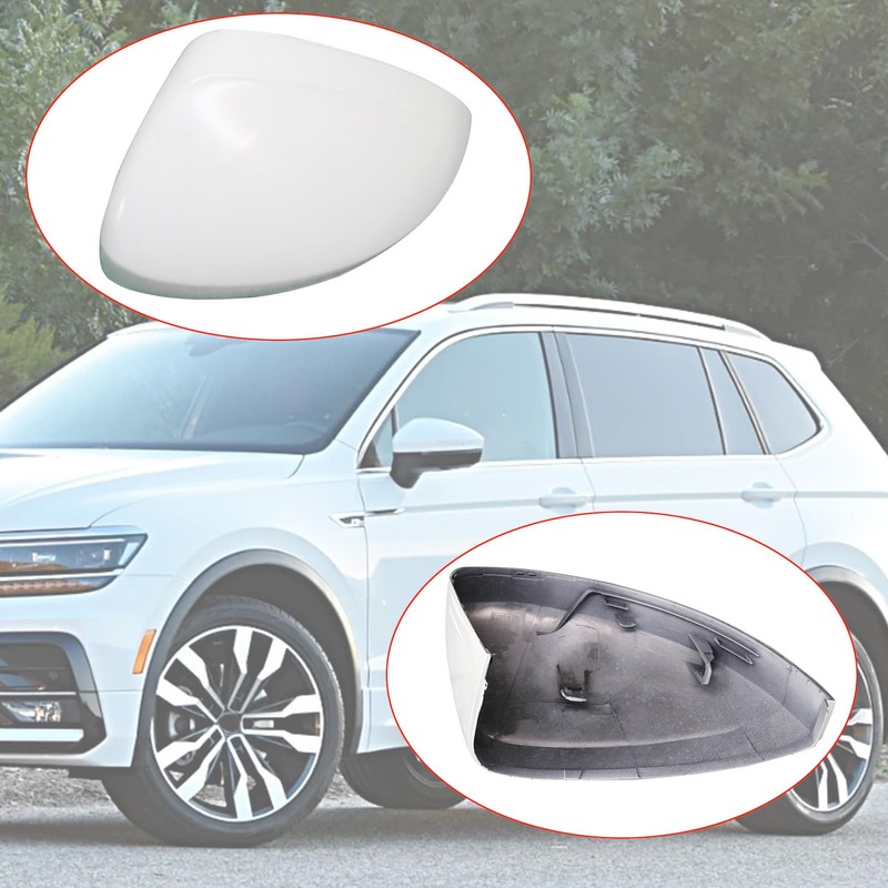 GXARTS White Left Driver Rear View Mirror Cover Replace Compatible