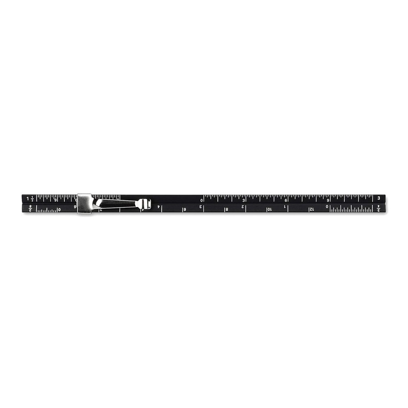 Alumicolor Aluminum Architect Pocket Drafting Scale With Clip, 6IN, Black
