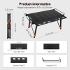 NOVSIGHT Portable Camping Table Adjust Height Folding Picnic BBQ Fishing