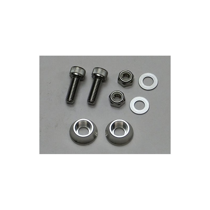 C.F.POSH License Plate Cap Bolts & Nuts Silver 200383