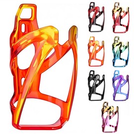 Binudum Bottle Holder Bicycle Drink Holder Bicycle with Screws Lightweight Cycling Bicycle Water Bottle Holder for Road, Mountain Bike (Red Yellow)