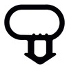 ExtrudaSeal B338 (White) Bubble Gasket Replacement Window Door Draught Excluder