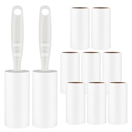 Lint Roller 10 Rolls (60 Sheets Each) with 2 Dispensers, Lint Roller Pet Hair Extra Sticky Lint Roller for Clothes, Sofa, Bed, Cat Hair, Dog Hair and Carpet, Lint Roller Pet Hair Remover