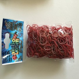 Fire Truck Red Dual-layer Rubber Bands Refill-600 Bands & 24 C-Clips from Rainbow Loom (B0186)