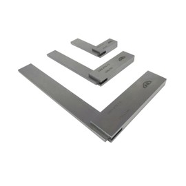 Kinex 3 Piece Set of Solid Machinist Square 2-3/8, 4 and 6 Inches (60, 100 and 150 mm) DIN 875/1 (Square w/in 18 microns or 0.0007 Inches) 4026-12-3PC Set