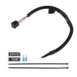 Hihaha 30cm Universal Automotive Switched Fuse Bypass Kit/Fuse Bypass Switch/Durable / 1 pcs Black