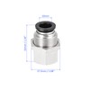 M METERXITY 1 Pack 1/4 BSPT Push Lock Fitting -
