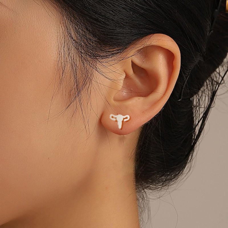 Mini Uterus Shape Stud Earrings Anatomic Organ Earrings Women Earrings