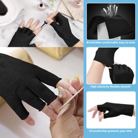 UV Gloves for Gel Nails,Anti UV Gloves for Nail Lamp Light UV Protection Gloves Cotton Fingerless Gloves Gel Manicures Glove UV Gloves for Nail Art Skin Care Protecting Hands from UV Light Harm