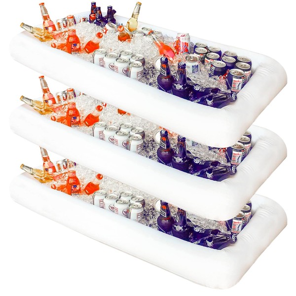 Novelty Place Inflatable Ice Serving Buffet Bar with Drain Plug