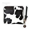 Pisoraro Harako Holstein Print Round Zip Mini Wallet PR242 Holstein,