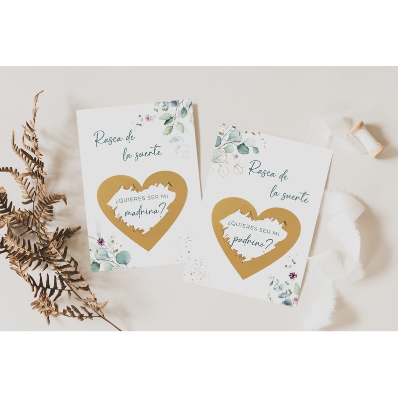 Joli Coon Madrina Padrino - 2 scratch off card with