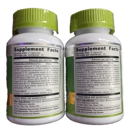 ViYouth Probiotic Digestive Enzyme Support 60 Capsules Lot Of 2 50 Billion CFU