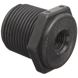 Banjo RB075-050 Polypropylene Pipe Fitting, Reducing Bushing, Schedule 80, 3/4 NPT Male x 1/2" NPT Female