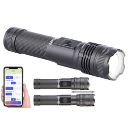 KryoLights Emergency Flashlight:12W 800 Lumens Smart Flashlight with SOS Emergency Reporting Function (Car Flashlight, Compact Flashlight, Camping)