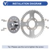 YOXUFA 40/41/420 Chain Sprocket 48 Tooth with 1" Bore 1/4