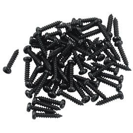Murtenze 50Pcs Tuning Peg Tuning Key Screws, 11 x 2 mm Machine Heads Guitar Mounting Screws for Electric Acoustic Guitar Bass (Black 50 Pack)