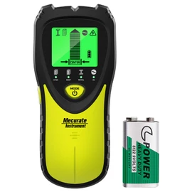 Mecurate 5-in-1 Stud Finder with LCD Display, Wall Scanner for Studs, Metal, AC Wires Detection, Lightweight & Durable, Perfect for Homeowners & DIY Projects(Green)