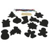 Iconikal Scratch Art Bulk Pack, Christmas, 48 Ornaments with 24