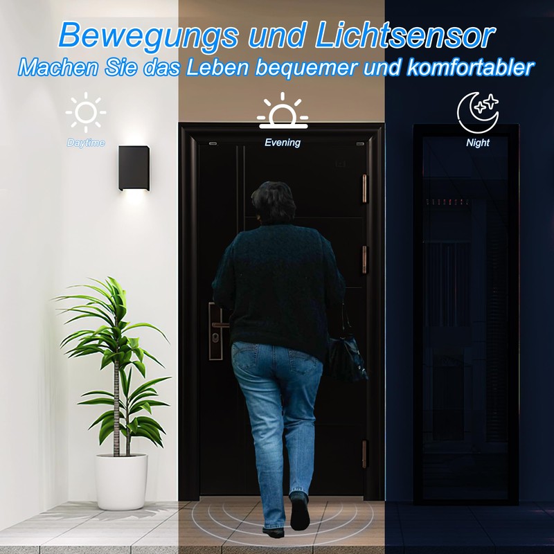 ASOFTY Motion Sensor with Socket, Infrared Wireless Motion Sensor, Adjustable