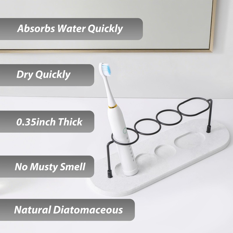 Volminex Toothbrush Holders for Bathrooms, White