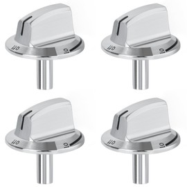 Upgrade 5304525746 Long Stem Stove Knobs Replacements, Compatible with Frigidaire Gas Stove Range Oven Knobs, Replacement Part for 5304504839 (4 Packs)