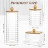 HOTUT 3PCS Cotton Pad Holder, Bathroom Jars Cotton Swab Box