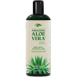 Green Leaf Naturals Aloe Vera Gel for Skin, Face and Hair, 8-Ounce
