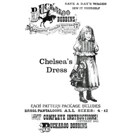 Buckaroo Bobbins Victorian Girl Chelsea's Dress & Pantaloons Sewing Pattern 4-12