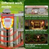 QXMH Solar Outdoor Motion Sensor Alarm: 129db Dog Barking &