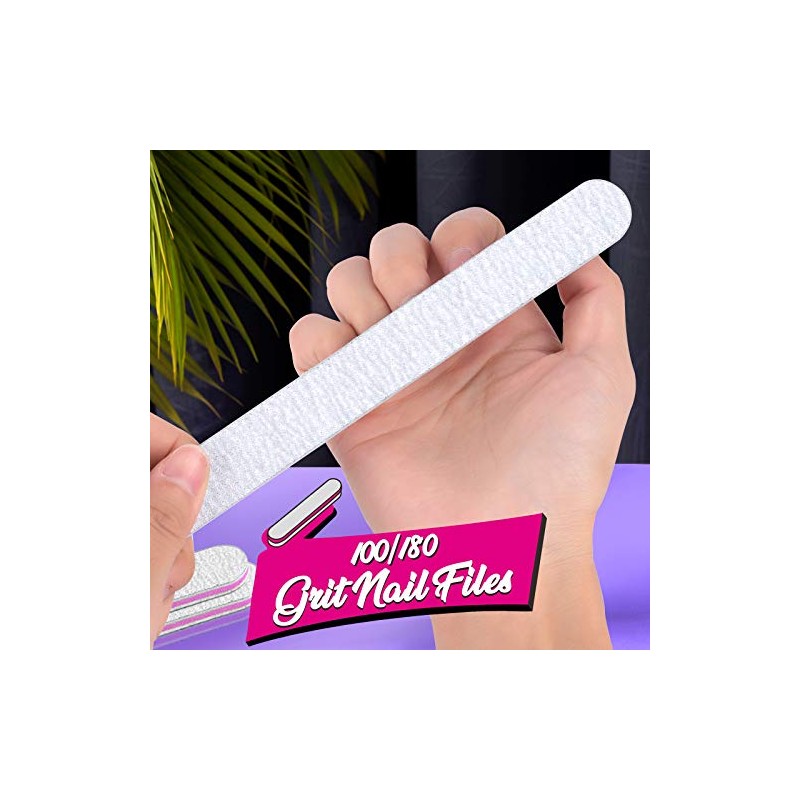 FANDAMEI - Lima de uñas y tampón de uñas, kit