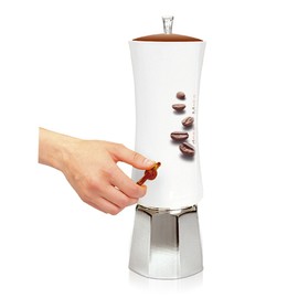 Snips DOSA Espressokannen-Kaffeepulverspender | Kaffeedosierer 250 g MOKA DOSIERUNG 250GR. cm10X25,5h, Kunststoff, multicolor, one size