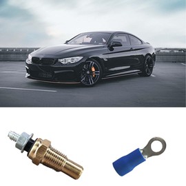 Universal Engine Coolant Temperature Sensor, 1/8 Npt Brass Water/Oil Temp Sensor, Electrical Sender Transmission Sensor Unit for Most Cars