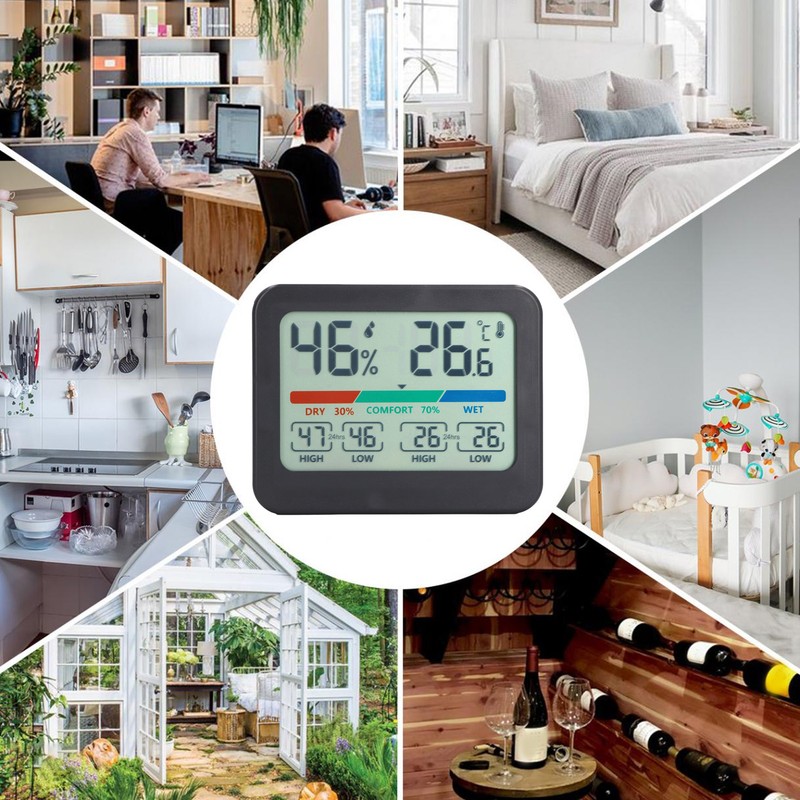 Digital Hygrometer Thermometer LCD Display Electronic Temperature and Humidity Monitor