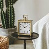 NIKKY HOME Small Gold Table Clock, Silent Non-Ticking Classic Battery