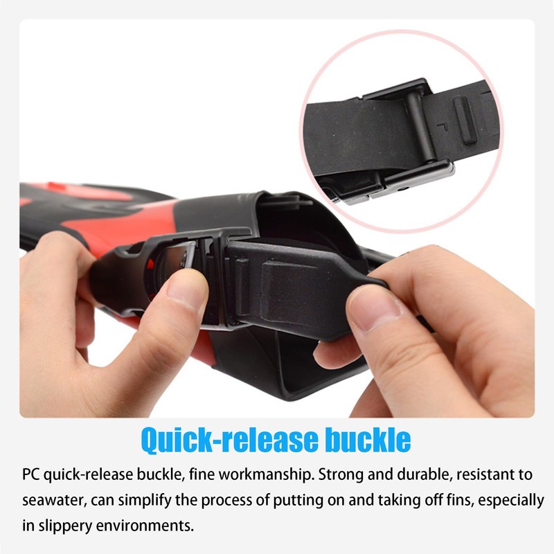 Fin Straps - Rubber Adjustable Fin Straps Replacement,Quick Release Non-Slip