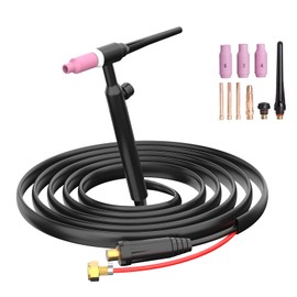 FEMEROL TIG Welding Gun,150A WP17V Argon TIG Torch with Red Air hose, Air Cooled Lift TIG Gun 10-25mm² Plug Connector