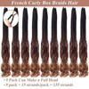 9 Packs French Curl Crochet Braids 18 Inch Bouncy Braiding