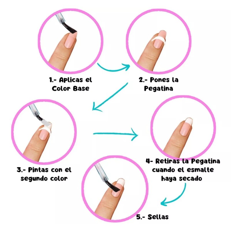 Universo en Linea Plantillas Adhesivas Diseño Uñas Esmalte/ Gel/ Acrílico