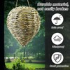 2 Pack Woven Reed Crochet Wasp Nest Decoy, Faux Hanging