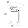 Tiger Urban Black Freestanding Soap Dispenser with Removable Inner Container
