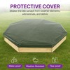 Plum Wooden Large Sandbox with Cover - Outdoor Octagon Sand