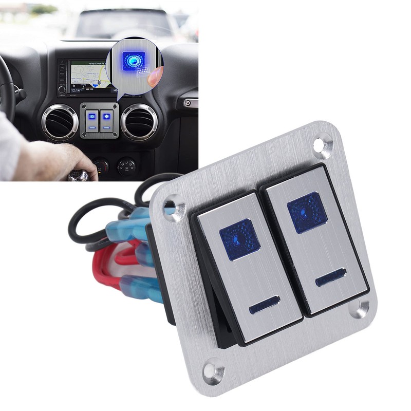 Rocker Switch Panel 2 Gang On Off Toggle Switch Panel