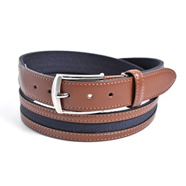Lacoste LB71570 Men's Casual Belt with Cowhide Leather, navy