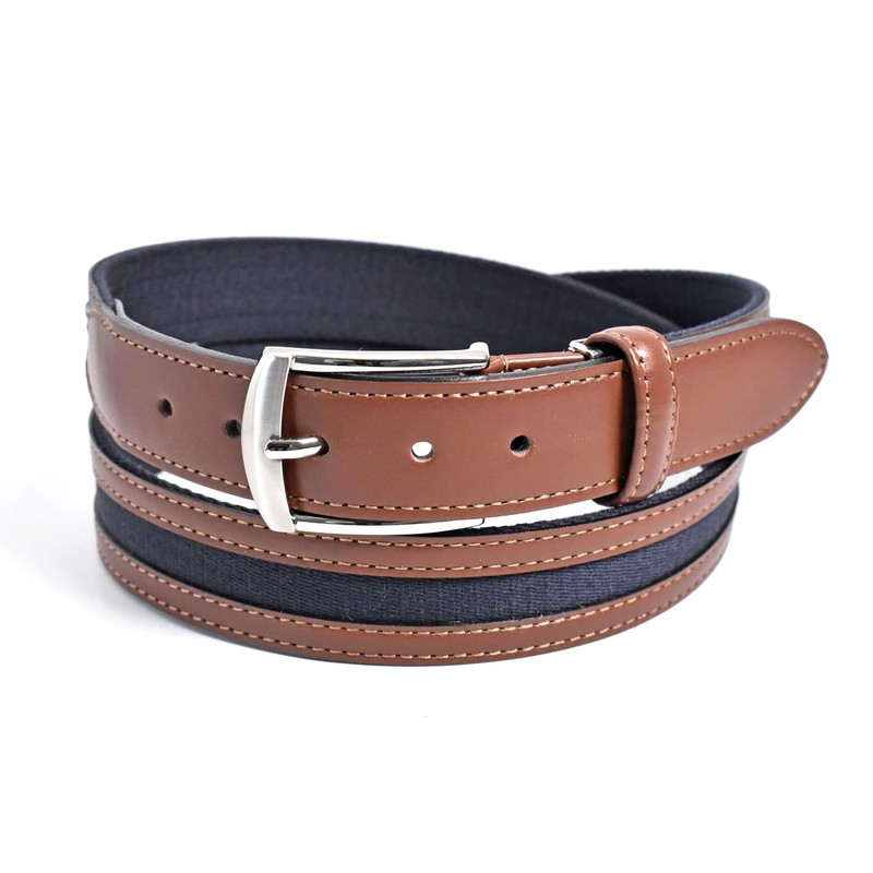 Lacoste LB71570 Men's Casual Belt with Cowhide Leather, navy