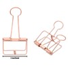 Extra Large Binder Clips 2 Inch, Big Paper Clamps Rose